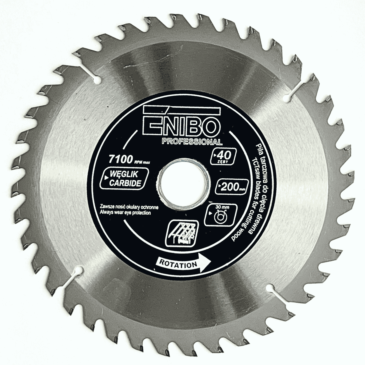 Piła tarcz. do cięcia drewna 200x30x40z - TCT20040