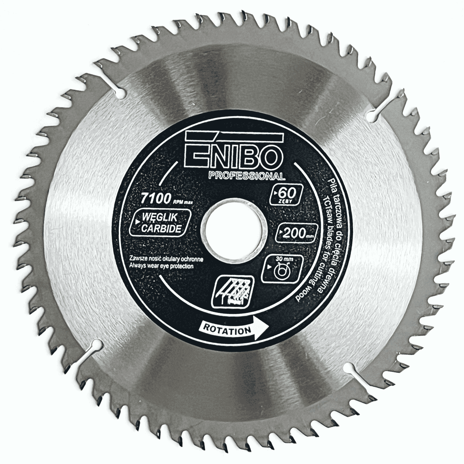 Piła tarcz. do ciecia drewna 200x30x60z - TCT20060