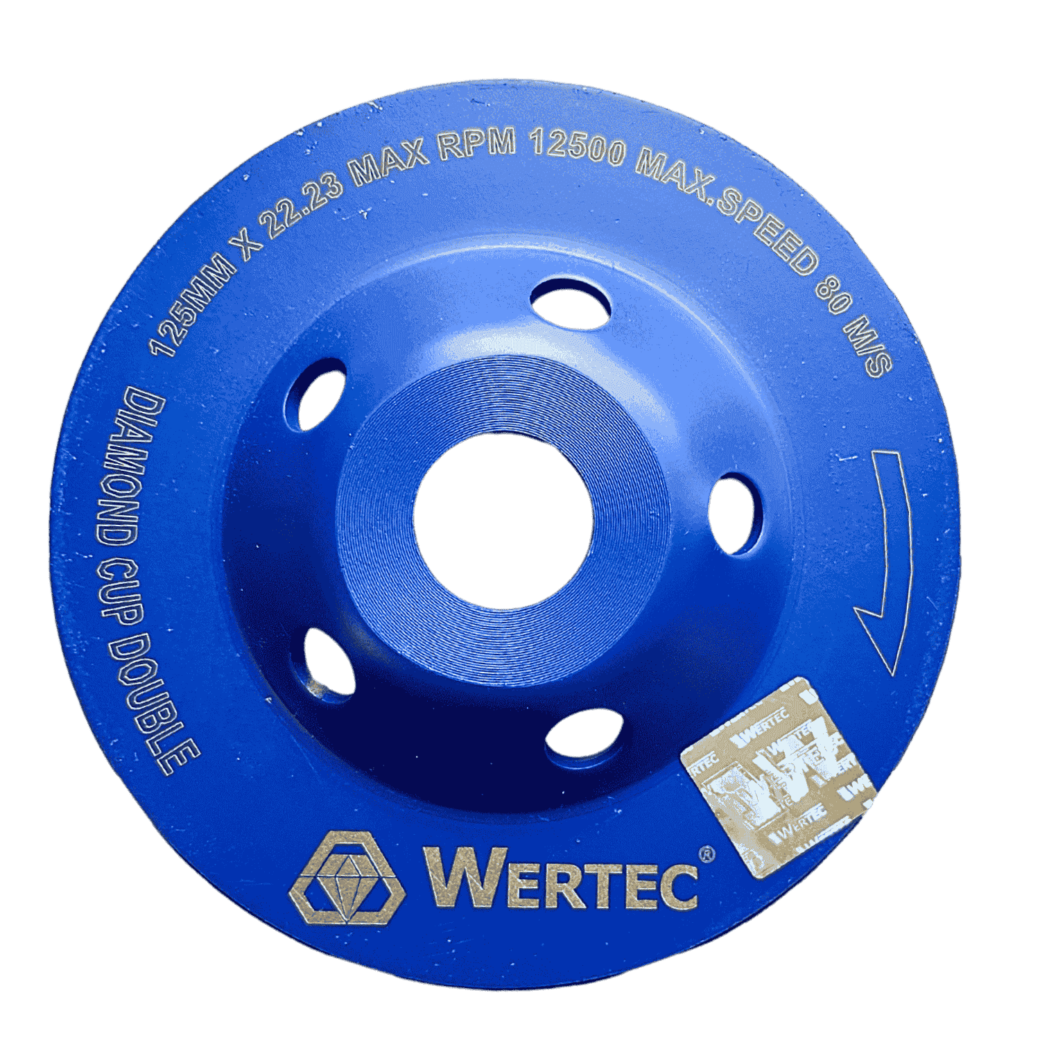 Tarcza Diamentowa do szlif.125x22,23 DOUBLE WERTEC - WTD125D