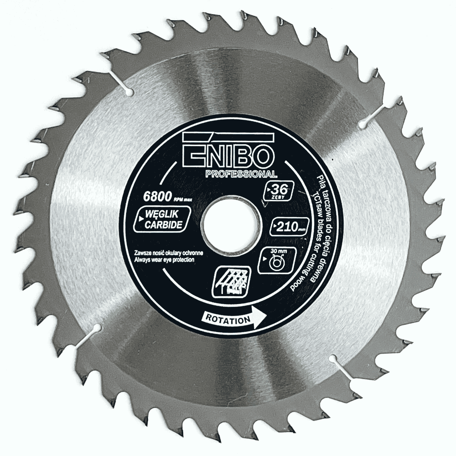 Piła tarcz. do ciecia drewna 210x30x36z - TCT21036