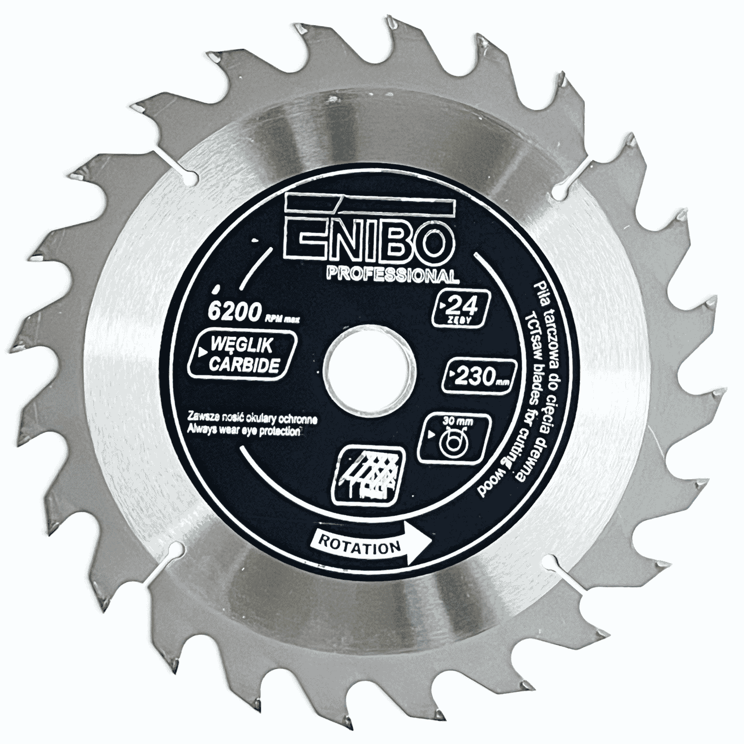 Piła tarcz. do ciecia drewna 230x30x24z - TCT23024