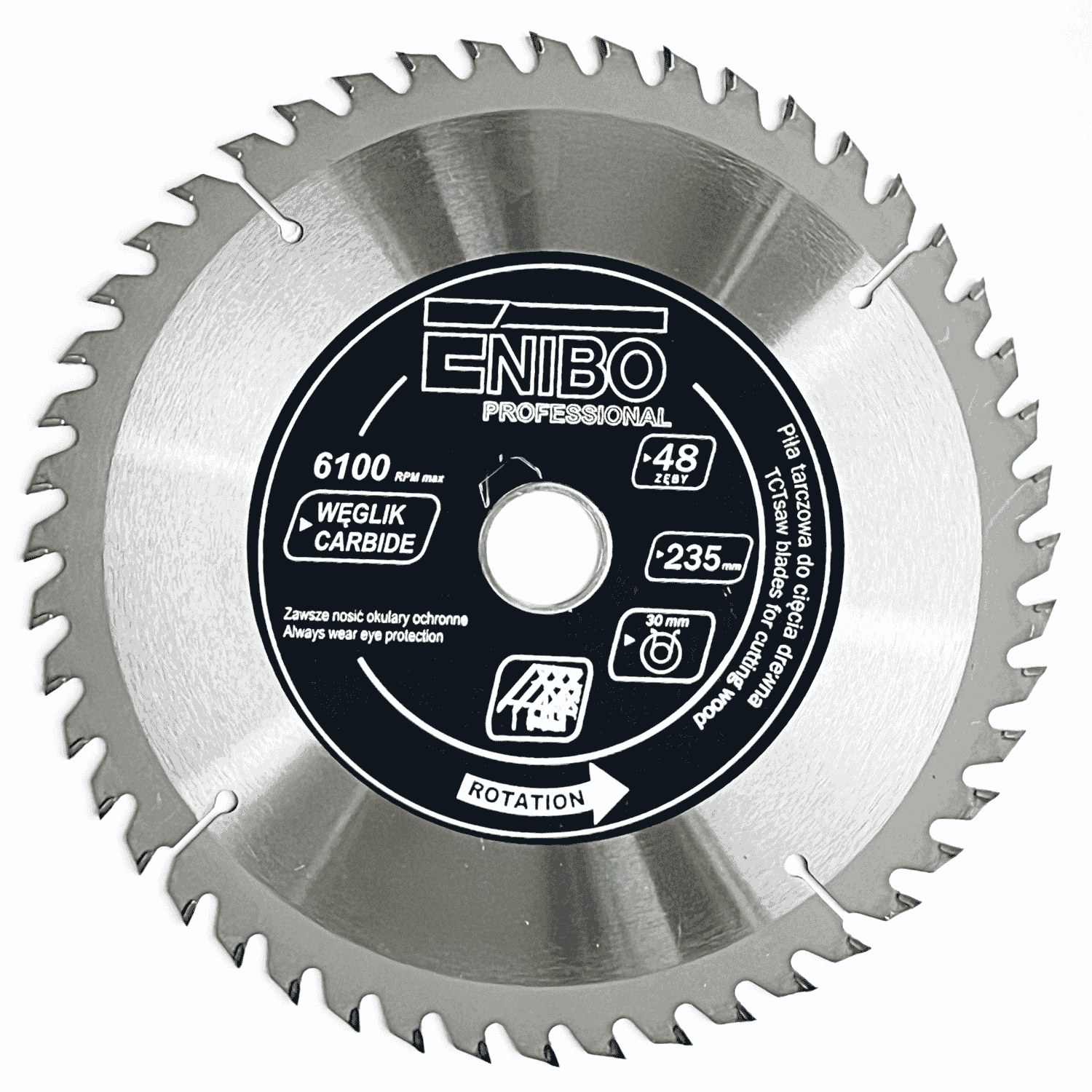 Piła tarcz. do ciecia drewna 235x30x48z - TCT23548