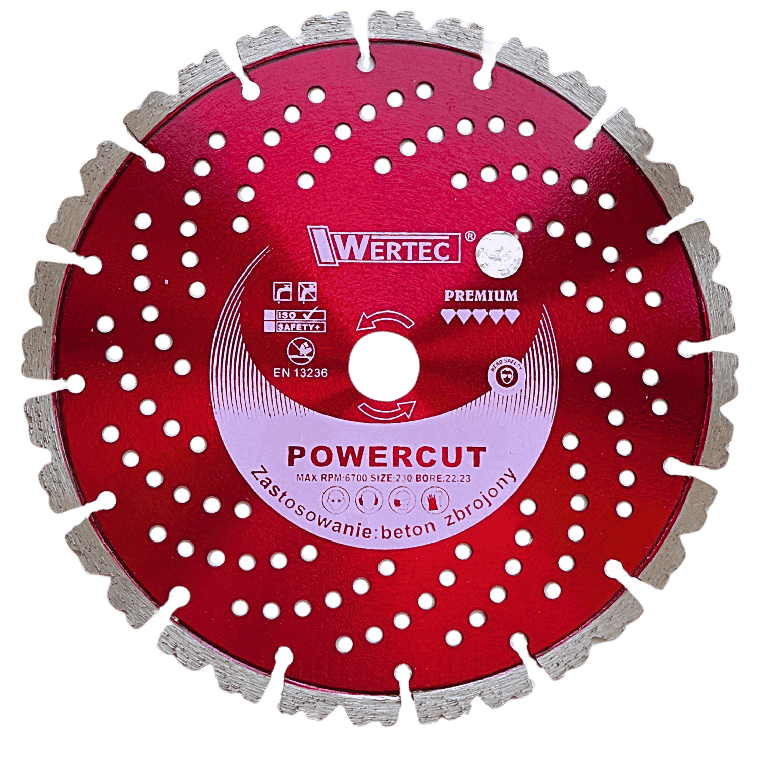Tarcza Diamentowa POWERCUT 230x12x22,23 bet. zbroj - POWERCUT230