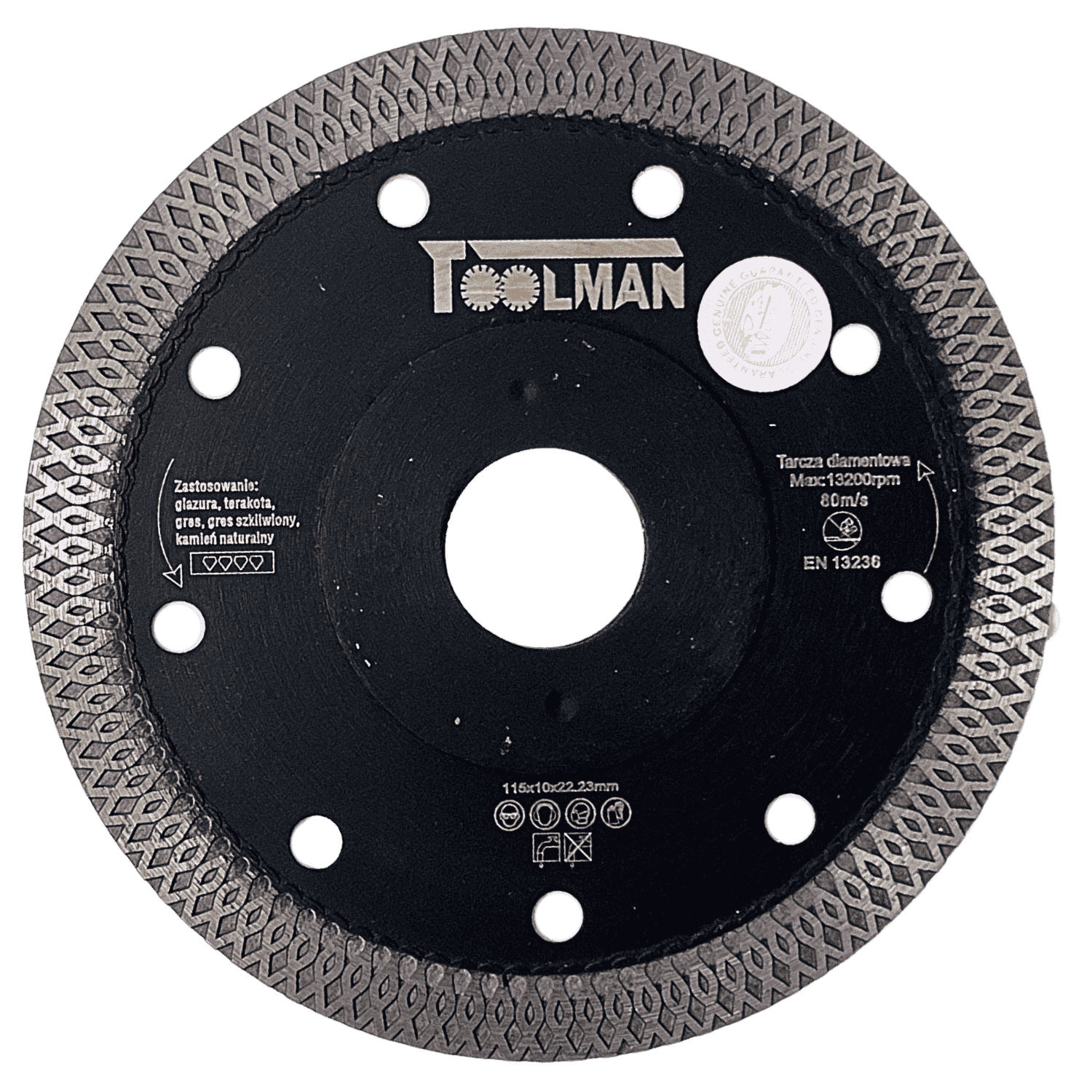 Tarcza Diamentowa TOOLMAN  GRES 115x22,23MM - TLGRES115