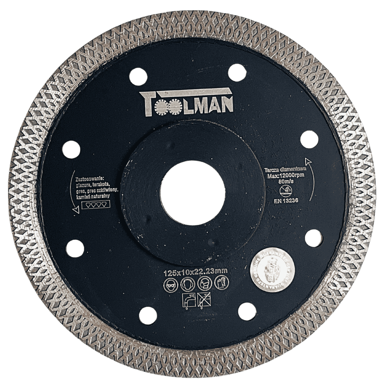 Tarcza Diamentowa TOOLMAN GRES 125x22,23MM - TLGRES125