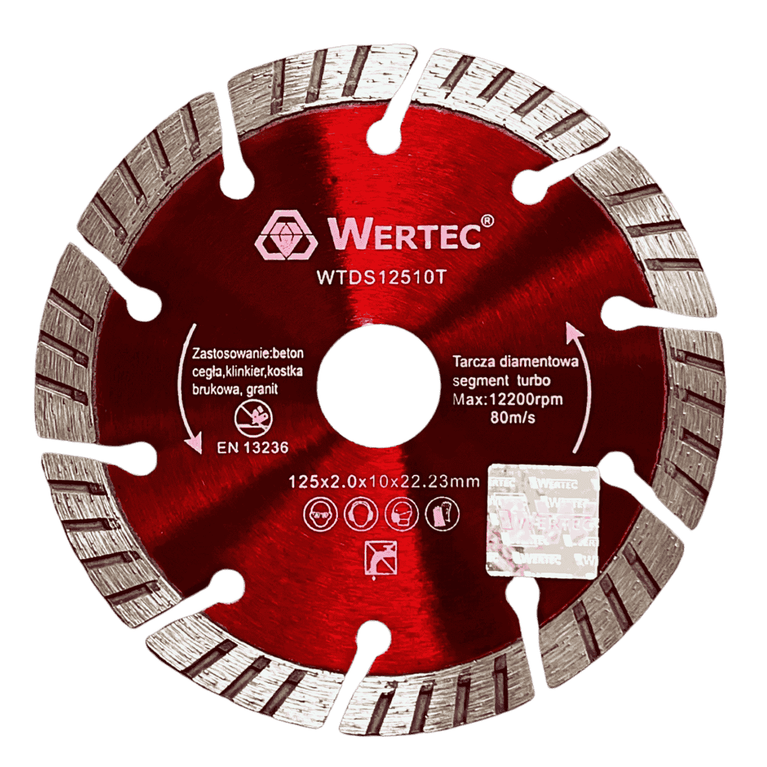 TARCZA DIAMENTOWA SEGMENT. TURBO "S"125X10MM WERTEC - WTDS12510TS