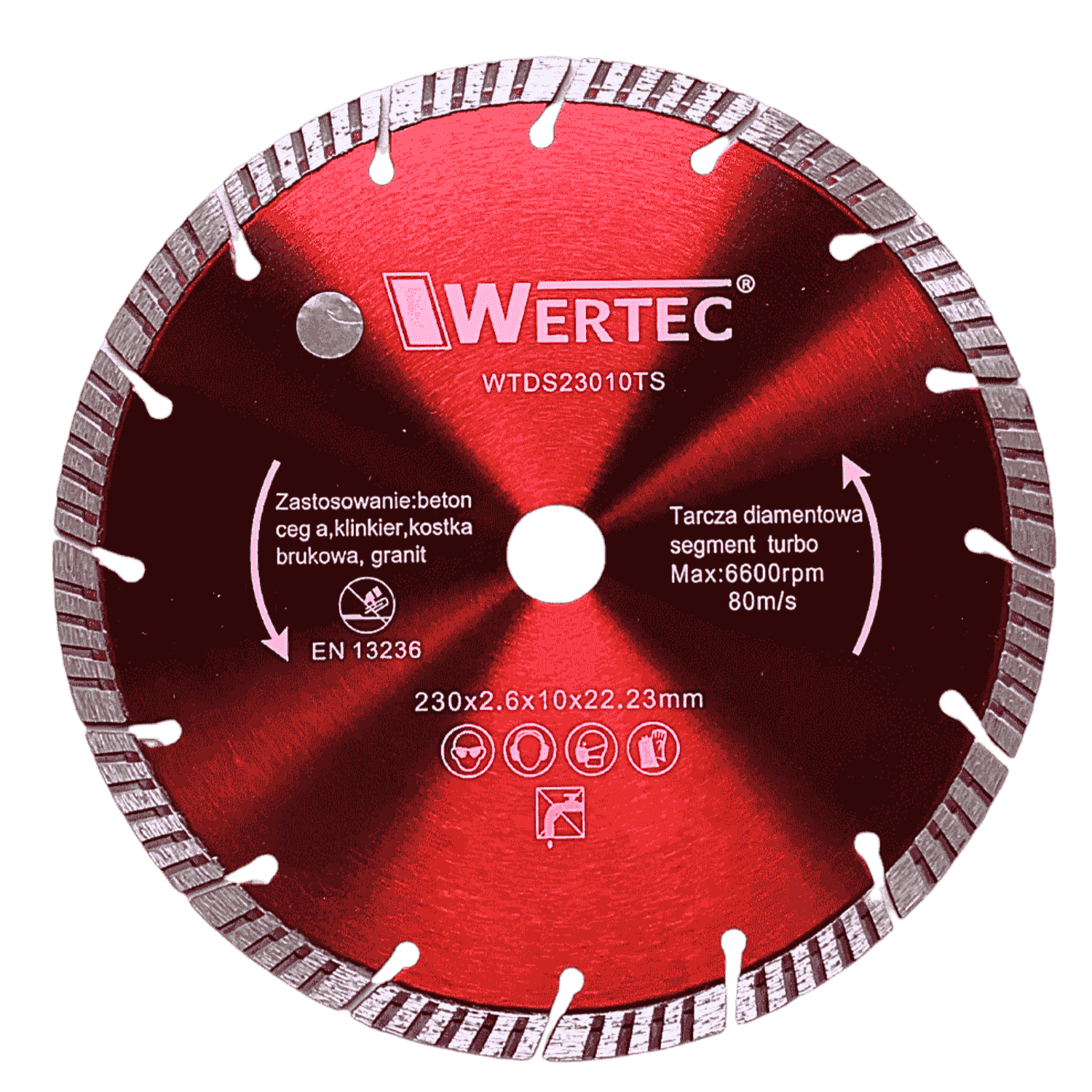 TARCZA DIAMENTOWA SEGMENT.TURBO "S" 230X10MM WERTEC - WTDS23010TS