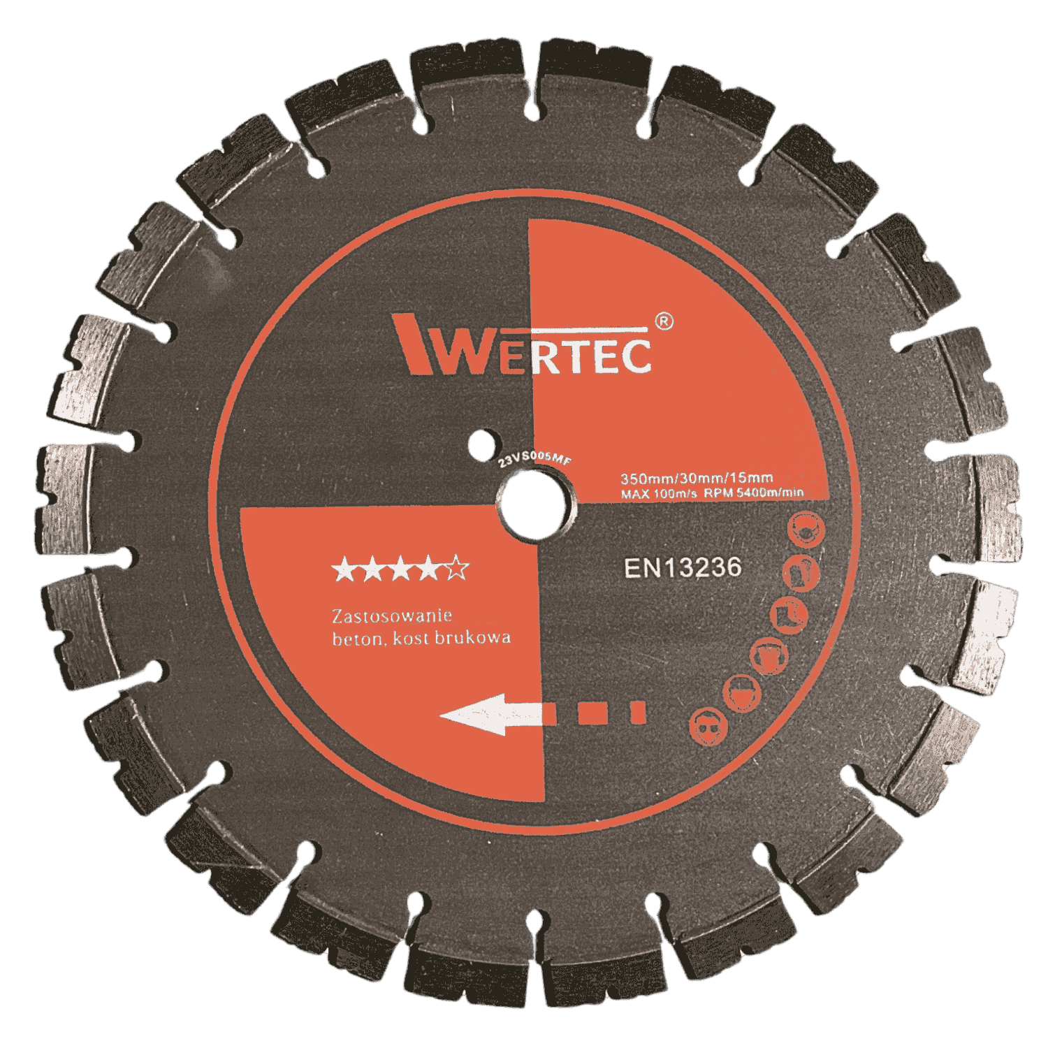 Tarcza Diamentowa 350X25,4X15MM  na elektr.  M - WTDSR350