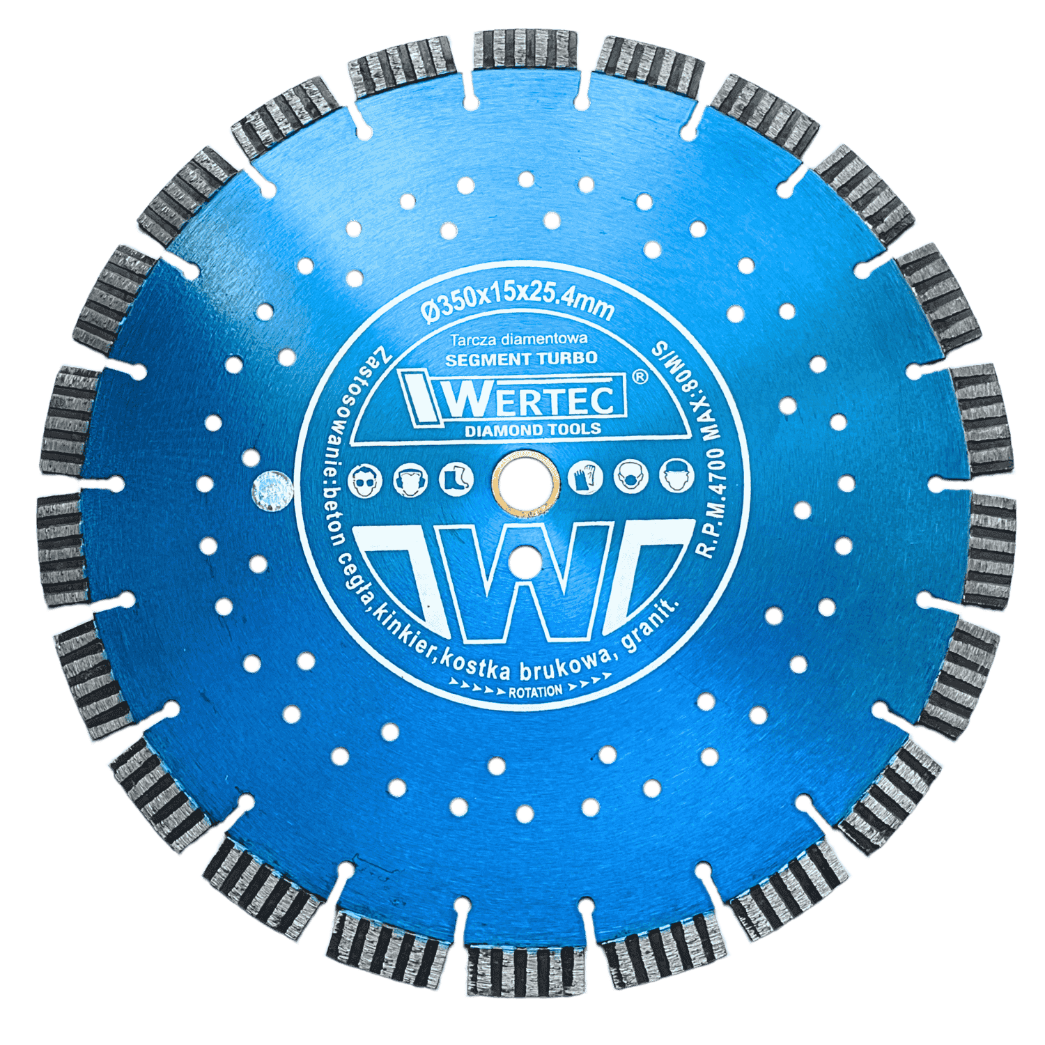 TARCZA DIAMENTOWA 350X25,4X15MM  SILVER "T" 4700obr/min - WTDSB350