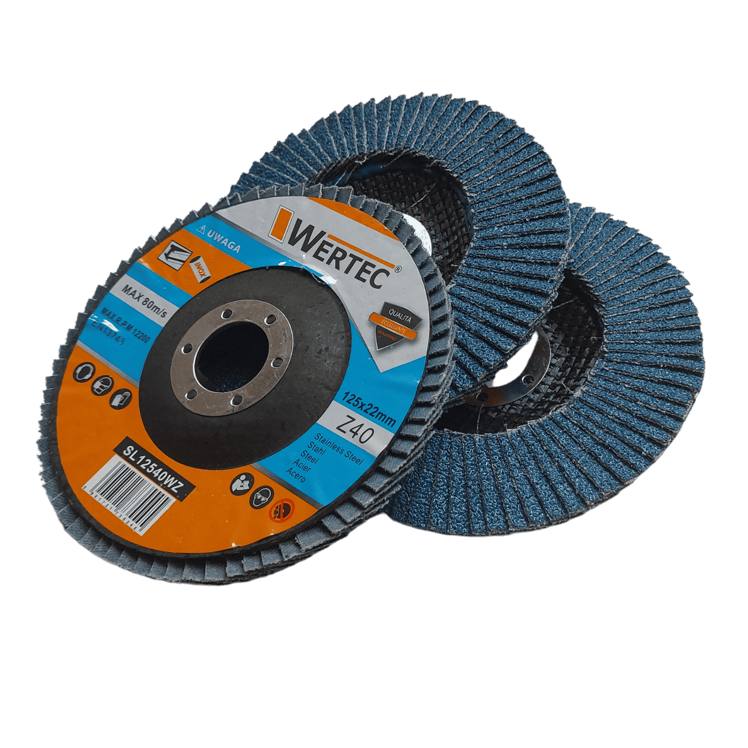 Sciernica listkowa 125mm gr.40 Zirconia SHWABE.de - SL12540SHZO