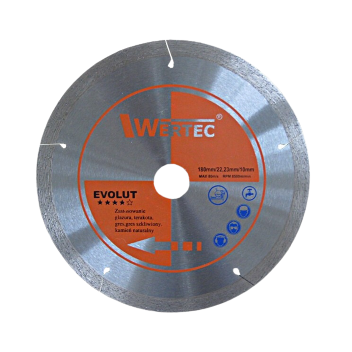 Tarcza diamentowa EVOLUT 180MMx1.8x10 x 22.23 - EVOLUT18022