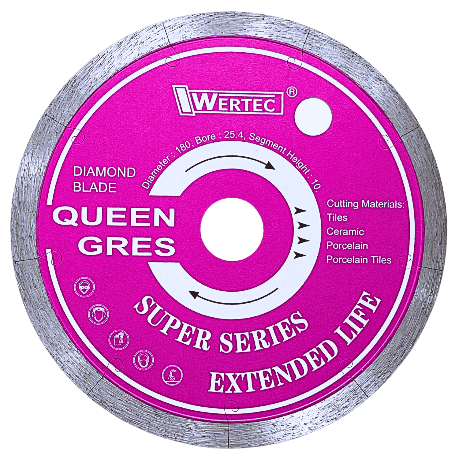 Tarcza diamentowa QUEEN GRES 180x1.8x10x25.4mm - QG18025