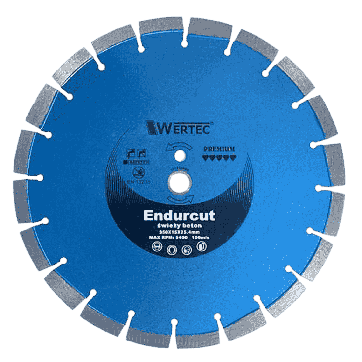 Tarcza diamentowa ENDURCUT 350x15x25,4mm świeży beton - ENDURCUT350