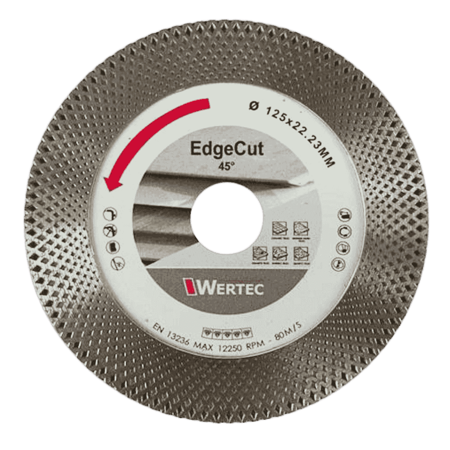 Tarcze diamentowa EDGECUT 125x22,23 WERTEC - EDGECUT125