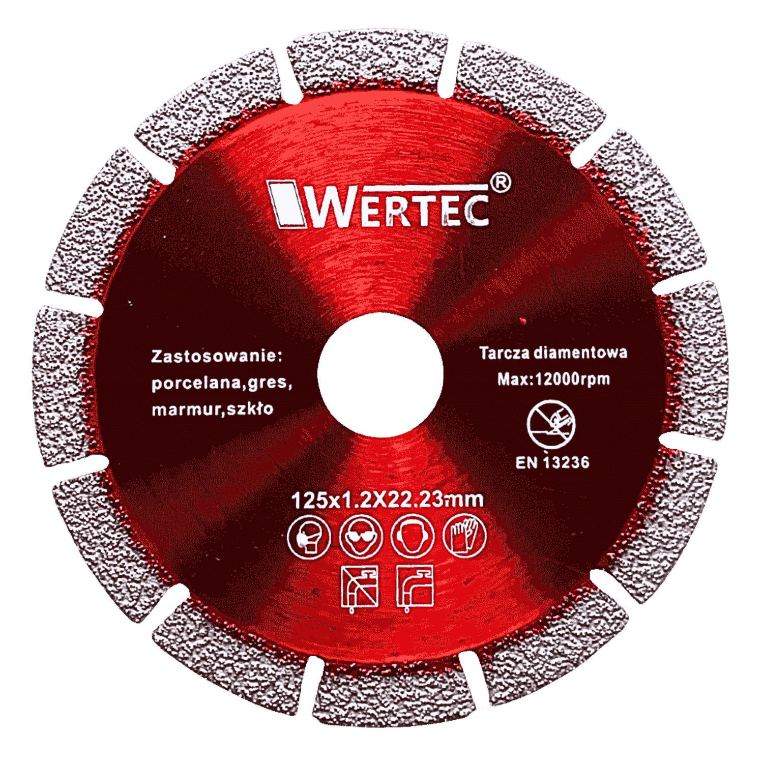 Tarcza lutowana próżniowo 125x1,2x22,23 - WTD12501