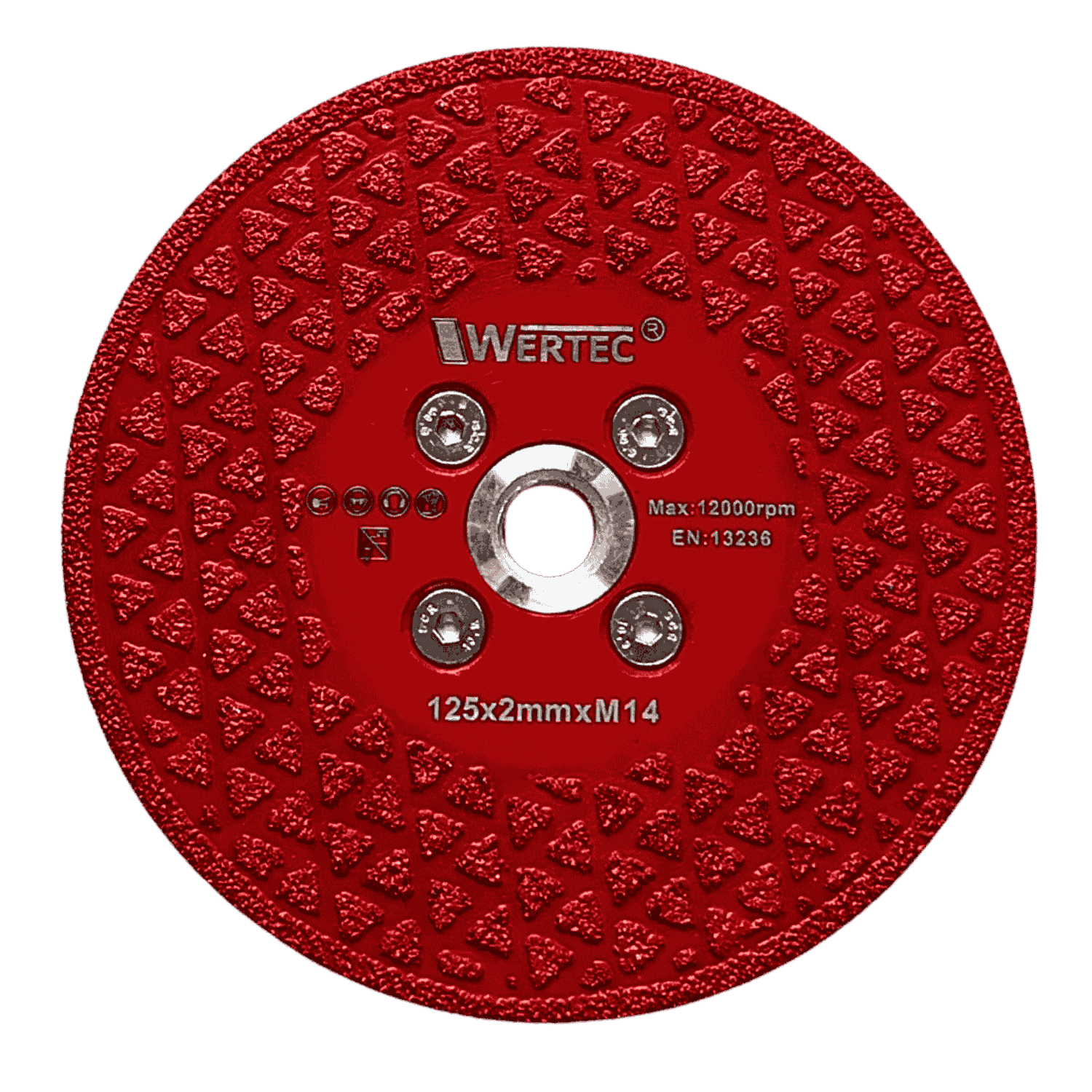 Tarcza diamentowa 125x2xM14  lutowana prózniowo R - WTD12503