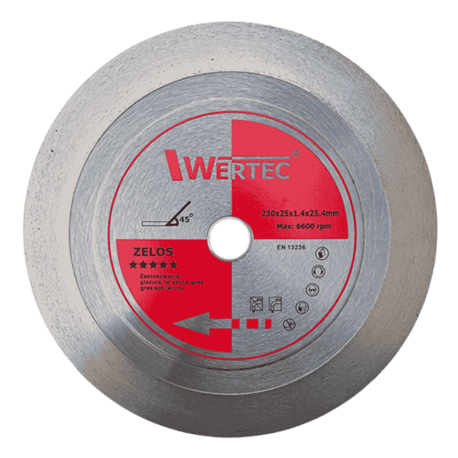 Tarcza diamentowa 230x25,4/22,23x1,4x25mm ZELOS - ZELOS230