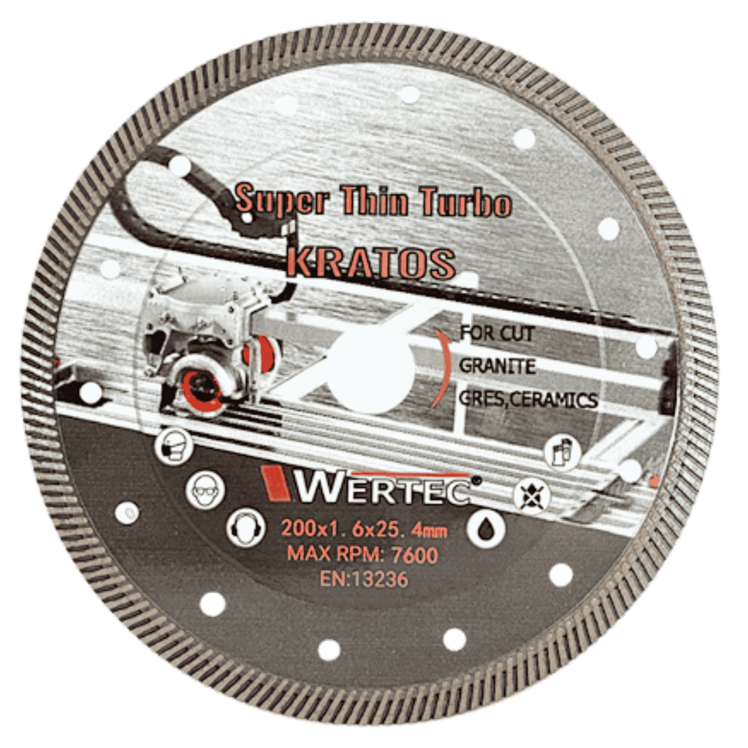 Tarcza diamentowa KRATOS 200*25,4MM - KRATOS200