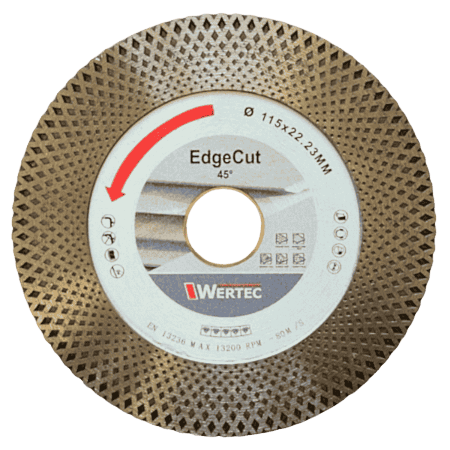 Tarcze diamentowa EDGECUT 115x22,23 WERTEC - EDGECUT115