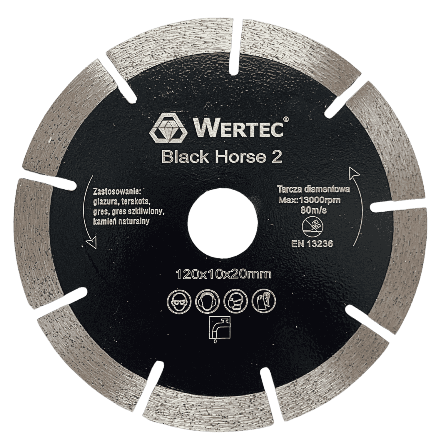 Tarcza diamentowa Black Horse 2 120x20mm WERTEC - WTBH2