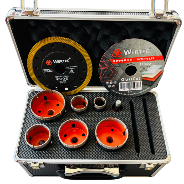 Zestaw otwornic diamentowych 9-elementów WERTEC - WTASM09B