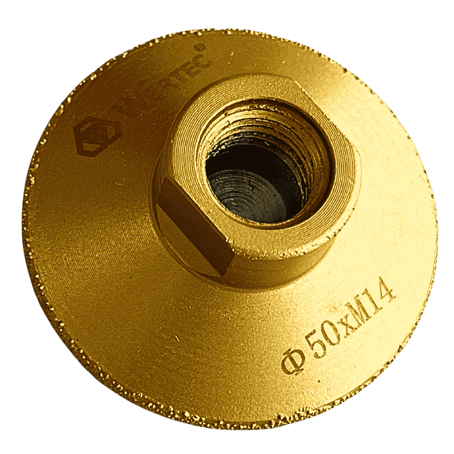 Tarcza do szlifowania lutowana prózniowo 50mmxM14 WERTEC - WTD50M14P