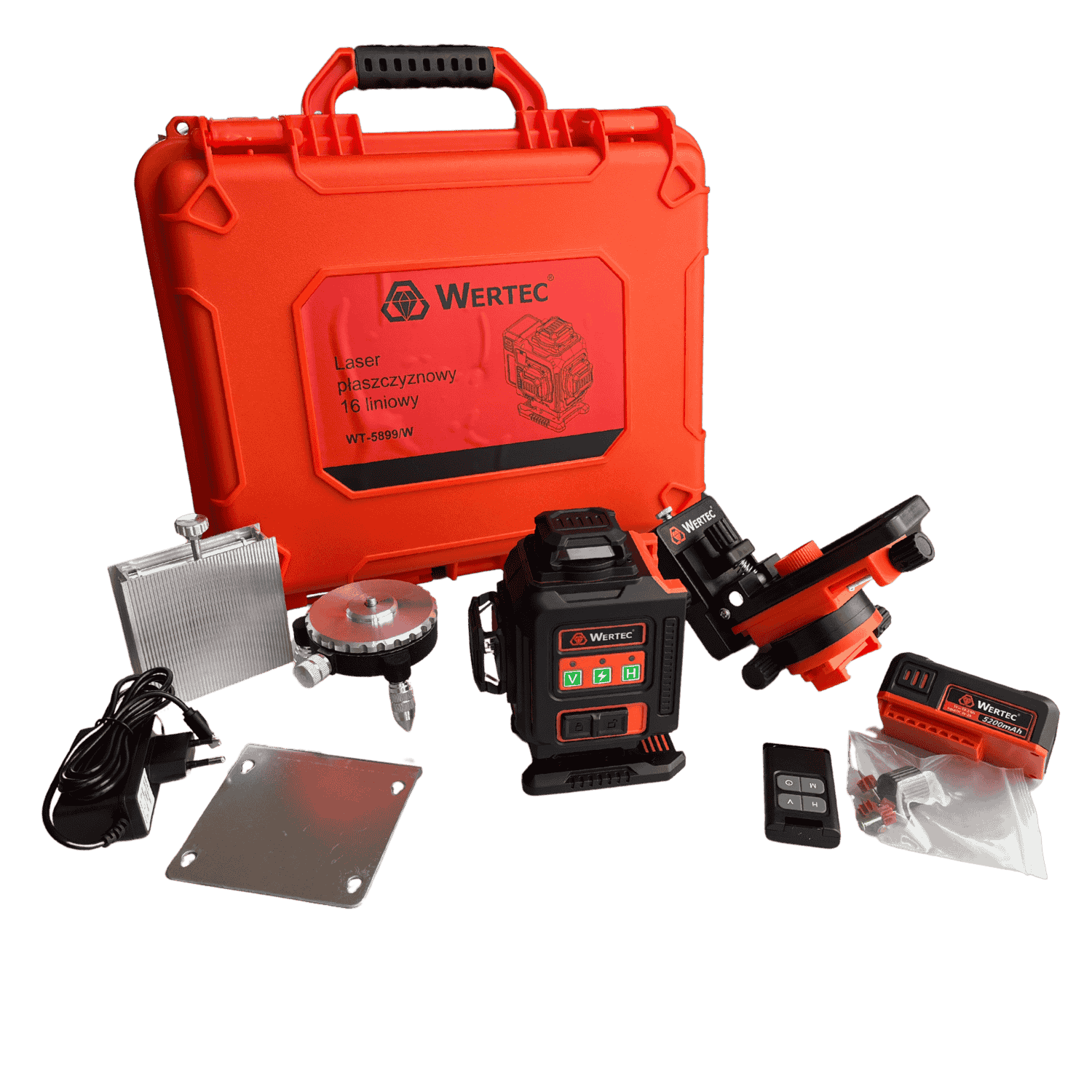 Laser poziomujący 16 liniowy green light WT-5899/W WERTEC