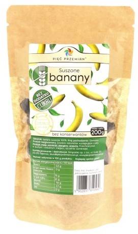 SUSZONE OWOCE BANANY SUSZONE 200G 5P.