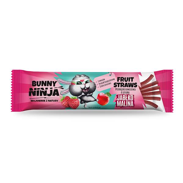PRZEKĄSKA OWOCOWA PAŁECZKI BUNNY JABŁKO/MALINA 16G