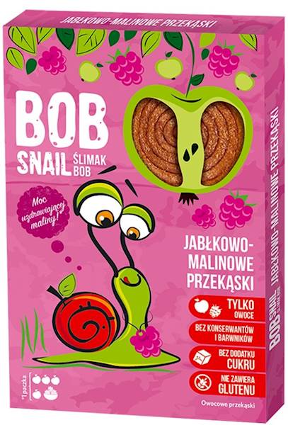 PRZEKĄSKA OWOCOWA BOB SNAIL JABŁ-MALINA 60G EW.