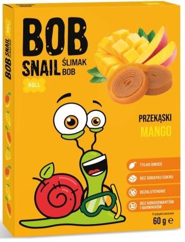 PRZEKĄSKA OWOCOWA BOB SNAIL MANGO 60G EW.