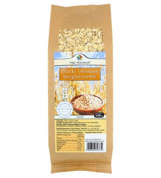PŁATKI OWSIANE JUMBO 500G 5P.