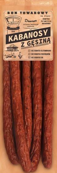 KABANOSY Z GĘSINĄ 150G SŁ.