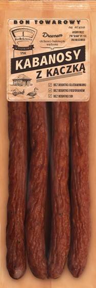 KABANOSY Z KACZKĄ 150G SŁ.