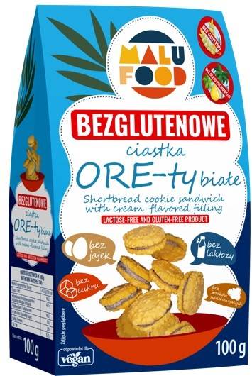 CIASTKA ORE-TY BIAŁE BEZGL. B/C 100g EW.