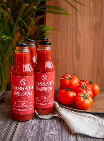 PASSATA POMIDOROWA PIKANTNA 750ML NATURA.
