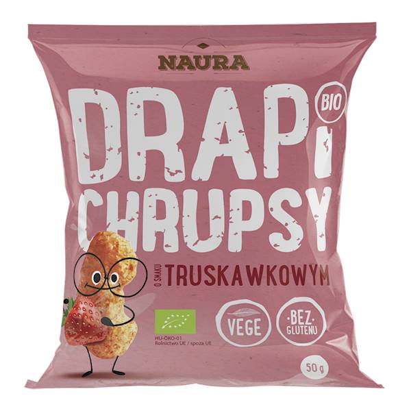 CHRUPKI DRAPI TRUSKAWKA 50G MER.