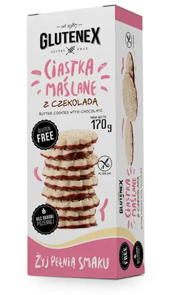 CIASTKA MAŚLANE Z CZEKOLADĄ 170G GL.