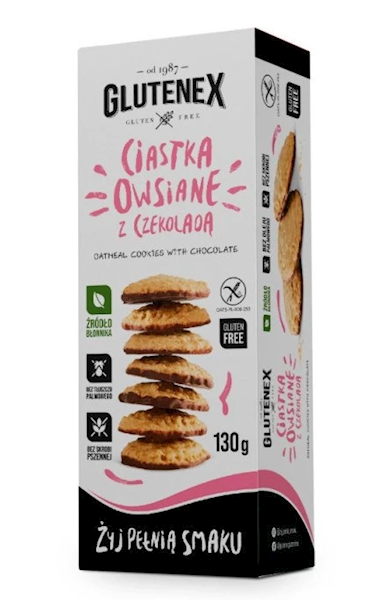 CIASTKA OWSIANE Z CZEKOLADĄ 130G.