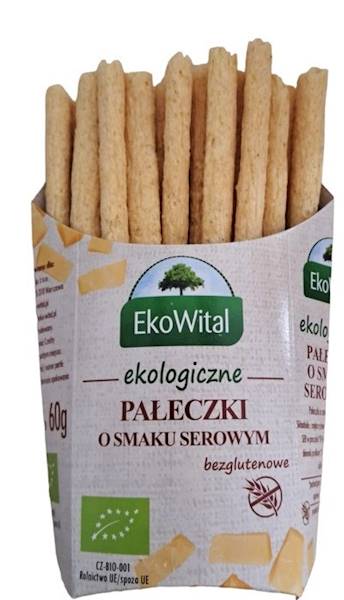 PAŁECZKI O SMAKU SEROWYM BEZGL. BIO 60G. EW.