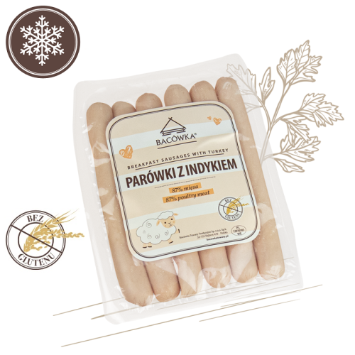 PARÓWKI Z INDYKIEM 300G BC.