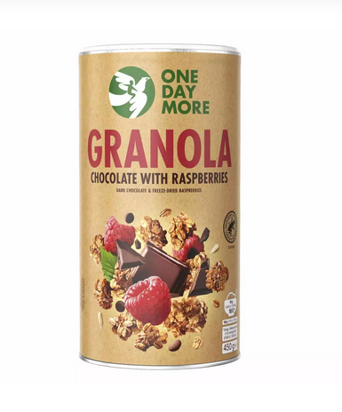 GRANOLA CZEKOLADOWA Z MALINAMI 450G. ODM