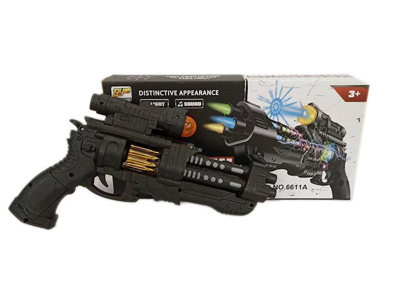 Pistolet z dźwiękami na baterie