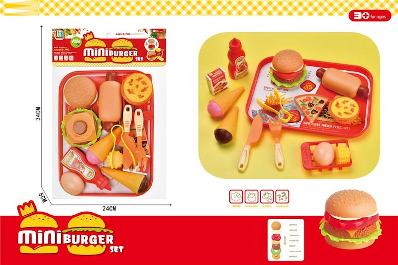 Zestaw fastfood z tacą