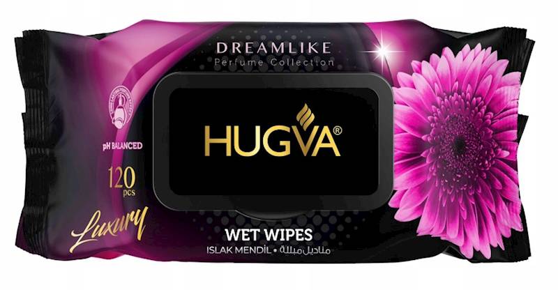 HUGVA ORIENTALNE LUKSUSOWE PERFUMOWANE CHUSTECZKI NAWILŻANE 120SZT DREAMLIK