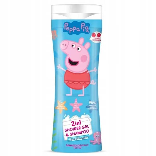 PEPPA PIG Żel pod prysznic i szampon 2w1 Wiśnia 300ml
