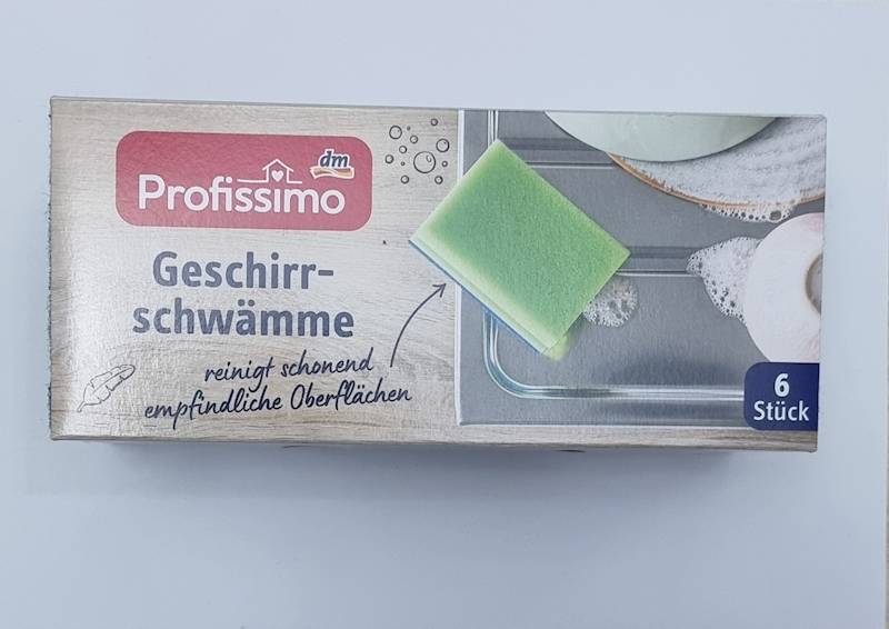 Profissimo Gąbki do zmywania naczyń w kolorze zielonym 6szt