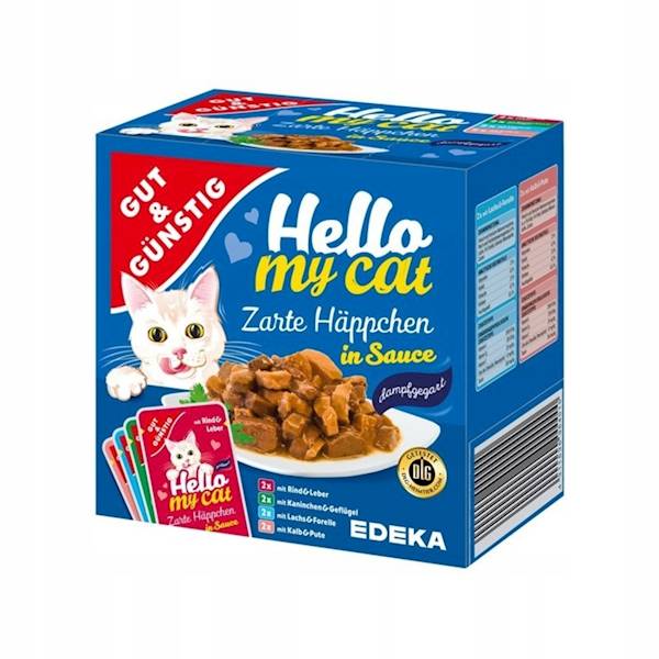 Saszetki z karmą dla kota Hello my cat mix 8x 100g