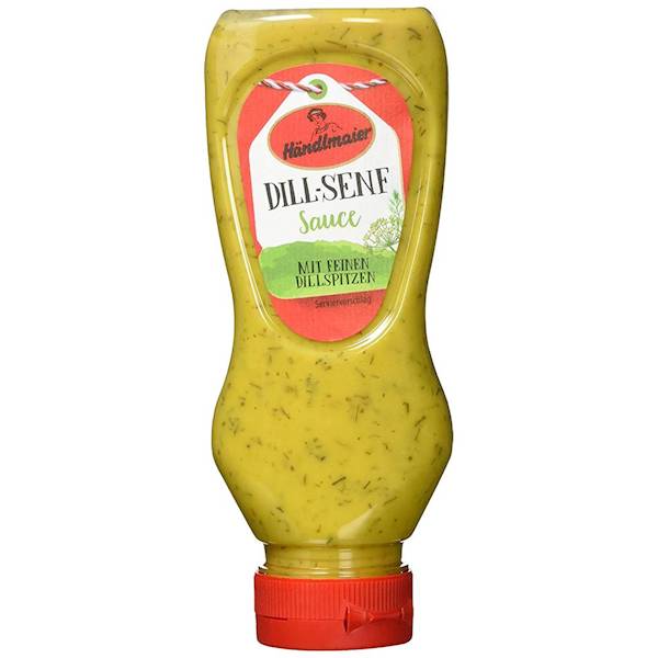 Händlmaier Sos Musztardowy Koperkowy Wegański Łagodny Pikantny Butelka 225ml