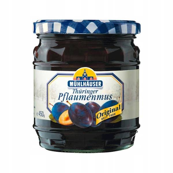 Mühlhäuser Thüringer Pflaumenmusn Powidła Śliwkowe  450 g.